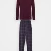 Pier One Pyjama - Bordeaux/Dark Blue -Pier One 06bef4272d46448cb28fb055f1c1000a