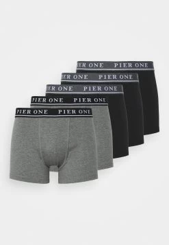 Pier One 5 Pack - Onderbroeken -Black/Mottled Dark Grey