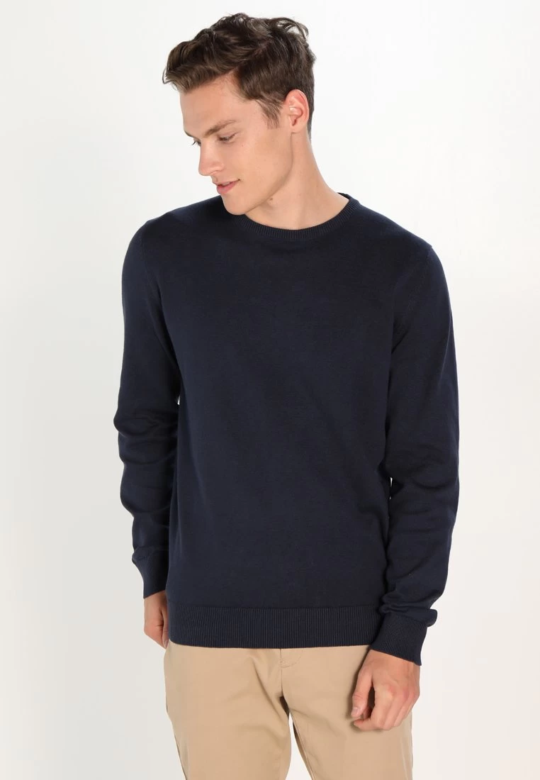 Pier One Basic Crewneck - Trui - Dark Blue 3 Pier One Basic Crewneck - Trui - Dark Blue