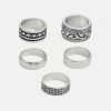 Pier One 5 Pack - Ring - Silver-Coloured -Pier One 42258b9f2fdc4769846425d44e5bb21d