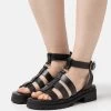 Pier One Leather - Sandalen - Black -Pier One cf4ef6f0962544c1bf71654be592e09b