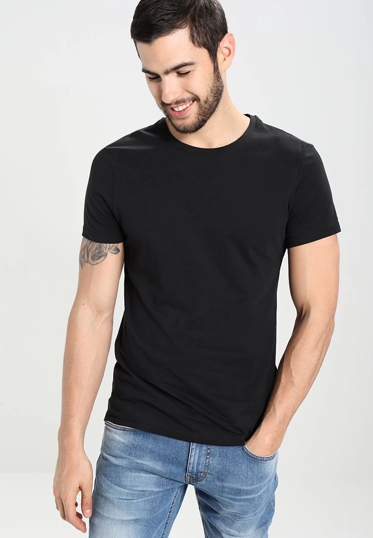 Pier One 2 Pack - T-Shirt Basic - Black 4 Pier One 2 Pack - T-Shirt Basic - Black - Afbeelding 2