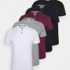 Pier One 5 Pack - Poloshirt - Black/White/Bordeaux/Navy/Gray Marl -Pier One e7f3b5380f9d45399476922a034db884