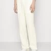 Pier One Drawcord Trousers Linen Blend - Broek - White -Pier One f44a7ee53dcc4449912a9bbf05c1e3fe